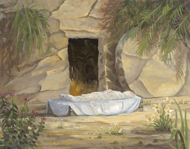 jesus in the tomb